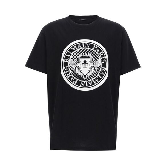 Balmain Men Velvet Logo T-Shirt